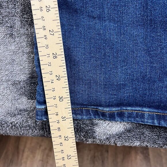 Free People Jayde Flare Blue Denim Jeans Women's 29 High-Rise Stretch Western - Picture 7 of 14